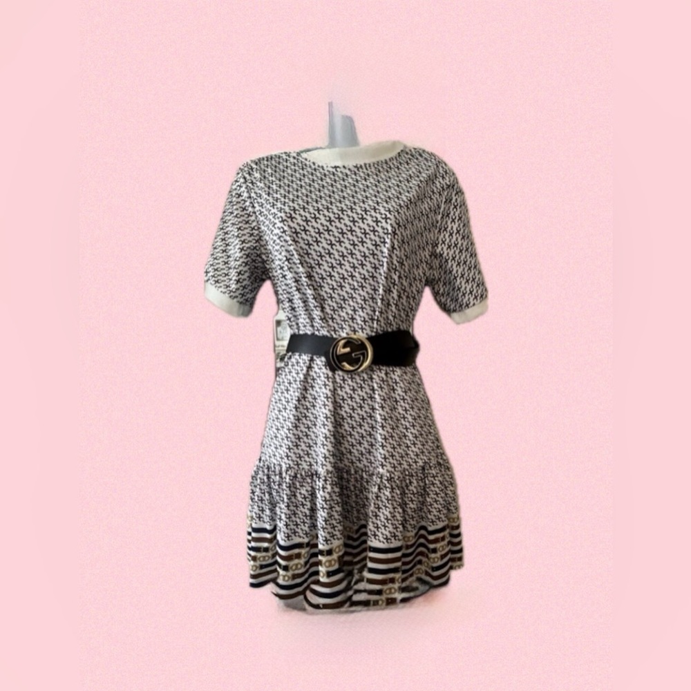 Lux inspired baby doll/ruffle hem dress